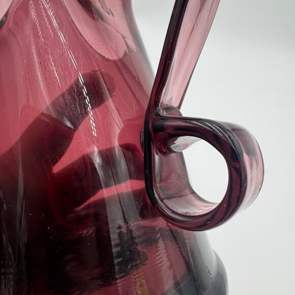 Le Smith Amethyst Glass Taper Candle Holder Mid century Modern MCM - Picture 8 of 12